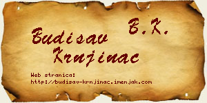 Budisav Krnjinac vizit kartica